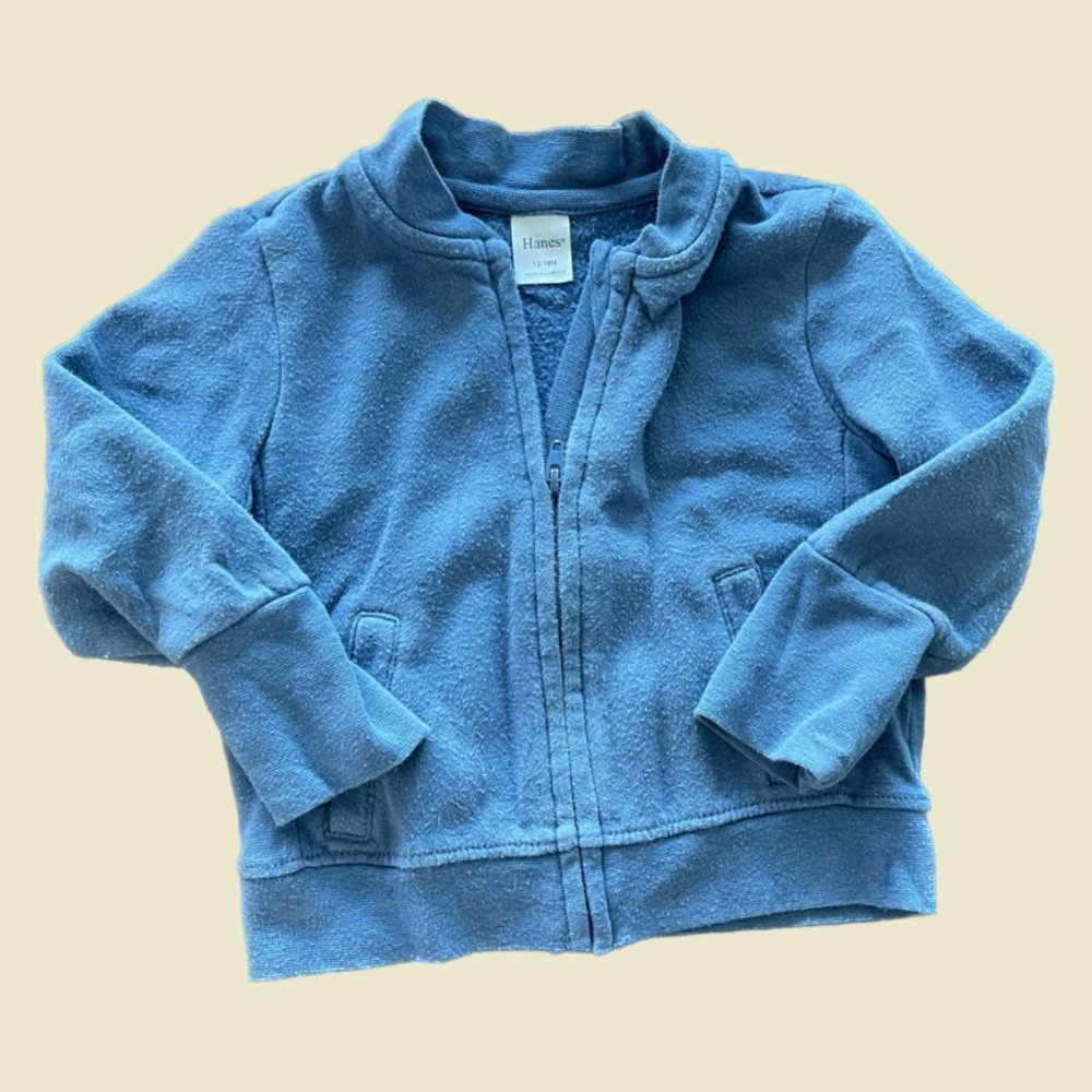 Hanes Toddler Blue Zipper Jacket (12-18 M)